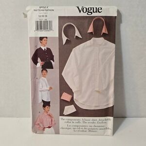Vogue 9127 Uncut Sewing Pattern Very Loose Fitting Shirt Collar Cuffs Sz 14-18